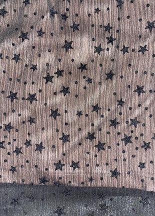 Шифоновая блузка с майкой в принт звёзды(018)4 фото