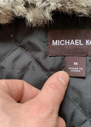 Мужская легкая куртка с кроличьим меховым капюшоном michael kors rabbit fur7 фото