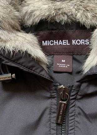 Мужская легкая куртка с кроличьим меховым капюшоном michael kors rabbit fur6 фото