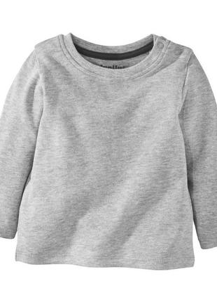 Футболка с длинными рукавами для мальчика lupilu 293430 50-56 см  серый 65360