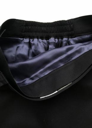 Темно-синяя шерстяная миди юбка на запах шерсть кашемир8 фото