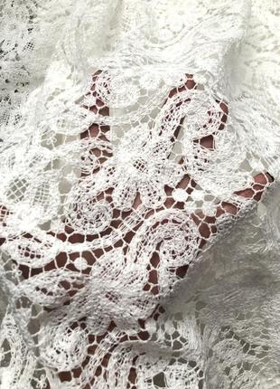 Ажурное белоснежное платье zara4 фото