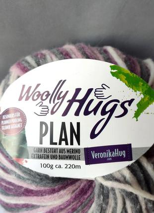 Шикарная пудрово-лиловый меланж пряжа woolly hugs plan.4 фото