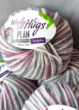 Шикарная пудрово-лиловый меланж пряжа woolly hugs plan.3 фото