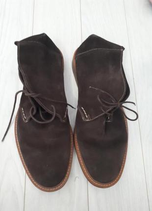 Итальянские мужкие кожаные ботинки дезерты