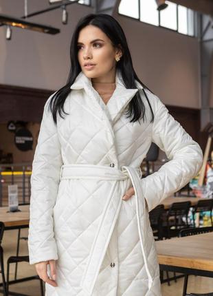 Модне молодіжне жіноче зимове пальто стокгольм біле9 фото