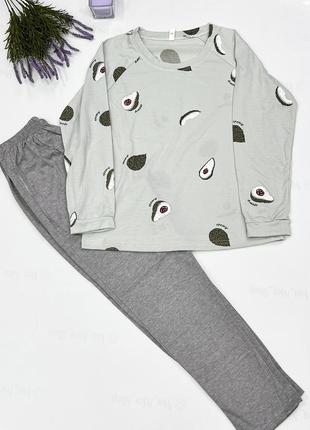 Піжама жіноча штани і реглан в авокадо2 фото