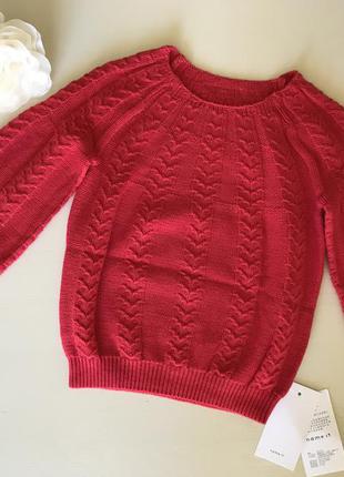 Червоний светр в'язаний name it