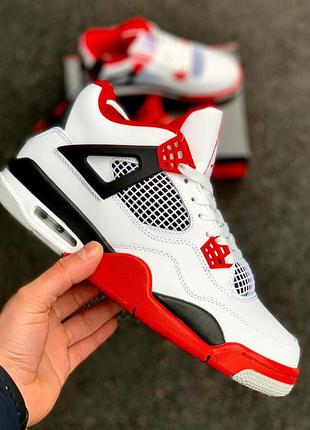 Чоловічі/жіночі кросівки nike air jordan 4 retro "fire red"