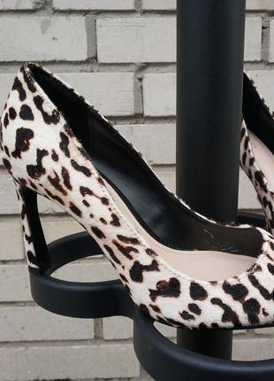Женские туфли леопардовый принт эффект меха испанского бренда mango10 фото