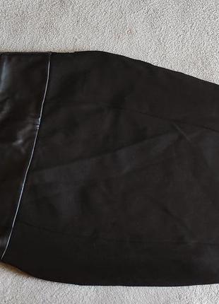 Шикарная бандажная юбка карандаш с кожаным поясом zara, широкий пояс2 фото