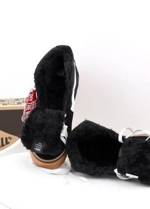 🖤vans old skool high black winter🖤❄️чоловічі зимові високі кросівки /кеди ванс олд скул чорні9 фото