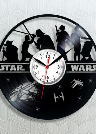 Зоряний війни годинник годинники з вінілової пластини скайвокер дарт вейдер star wars годинник настінний годинник 300 мм1 фото