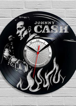 Джонні кеш годинник johnny cash годинник на стіни американський співак вінілова пластинка музика годинник декор вітальні