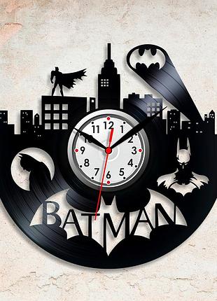 Batman бетмен часы часы с винила часы супергерой часы настенные марвел герой черные часы ночной город 30 см2 фото