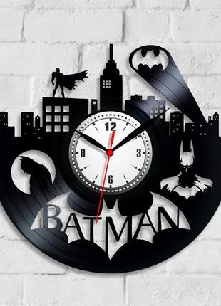 Batman бетмен часы часы с винила часы супергерой часы настенные марвел герой черные часы ночной город 30 см3 фото