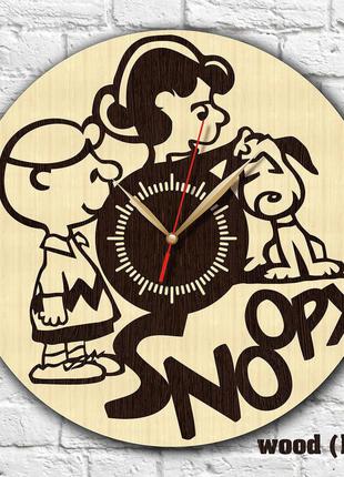 Снупи часы snoopy dog декор из дерева декоративные часы часы с комикса круглые часы часы в детскую спальню