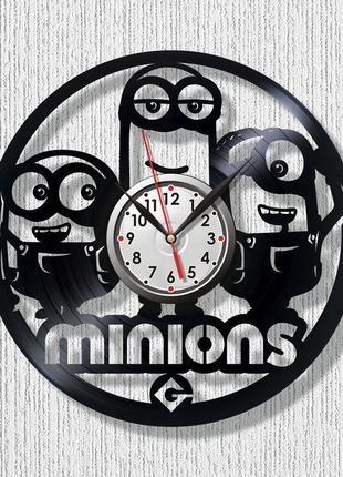Minions годинник вініловий круглий годинник міньйони годинник міньйон для дітей кварцовий годинник настінний годинник 30 см
