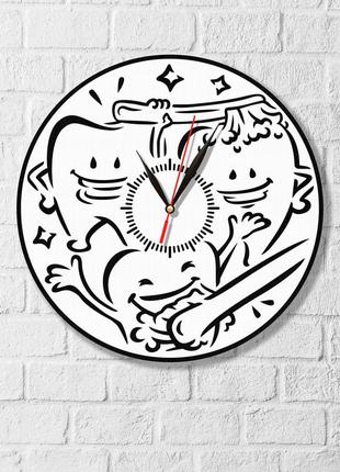 Дантист часы стоматолог часы часы настенные часы для стоматолога часы в клинику круглые часы часы с дерева1 фото