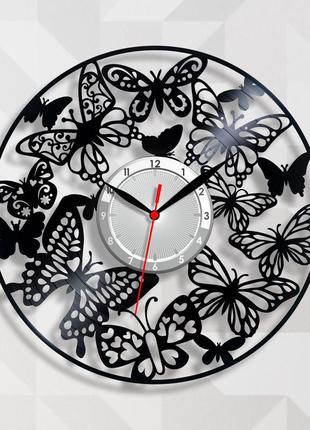Бабочки часы часы с бабочками виниловые бабочки часы настенные виниловые настенные часы 30 сантиметров