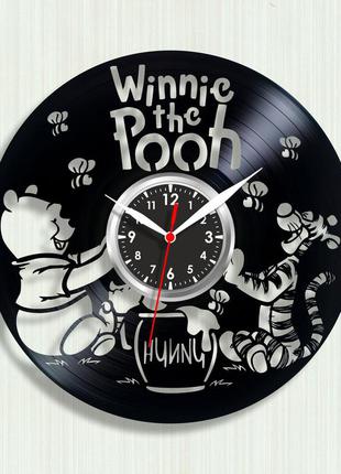 Часы в детскую винни пух часы с виниловой пластинки дисней часы winnie pooh декор детской комнаты 300 мм
