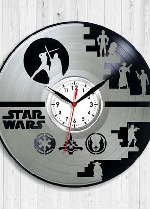 Серебряные часы star wars часы настенные часы звездные войны часы персонажи звёздных войн 300 мм