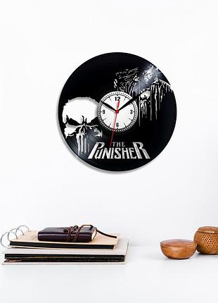 Каратель годинник настінний годинник годинник punisher вінілова пластинка декор у кімнату годинник на тему серіалу 30 см