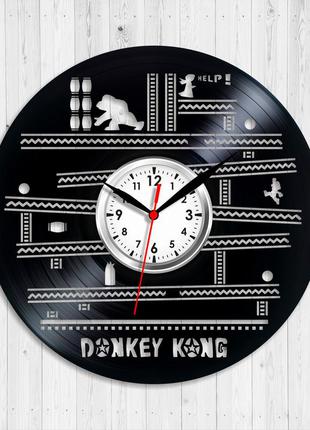 Ретро игра donkey kong декор детской виниловые часы донки конг настенные виниловые часы1 фото
