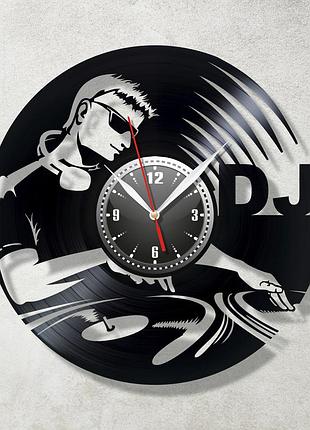 Дiджей годинник музика годинник подарунок диджею dj годинники з диджеєм діджеєм за пультом вінілова пластинка 30 сантиметрів