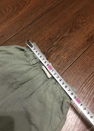 Zara 6-9мес штаны штанишки лён как h&m next george9 фото