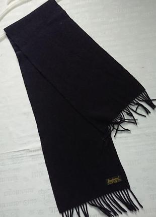 Классический шерстяной шарф (италия) lambswool / 1,4м х26см, унисекс