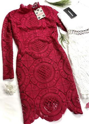 Гіпюрове плотне тепле плаття - футляр