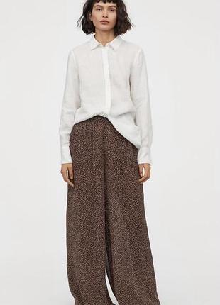 Штани палаццо широкі дрібний принт h&m