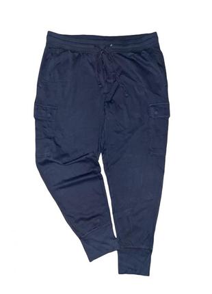 Темно синие женские котоновые спортивные джоггеры  штаны