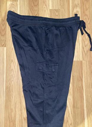 Темно синие женские котоновые спортивные джоггеры  штаны2 фото