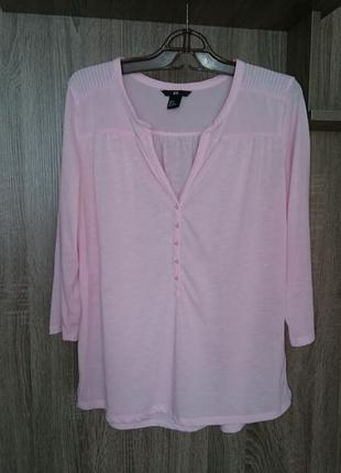 Блузка h&m женская розовая 46