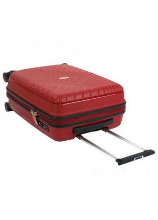 Дорожный пластиковый чемодан большой snowball 91403  l полипропилен красный5 фото
