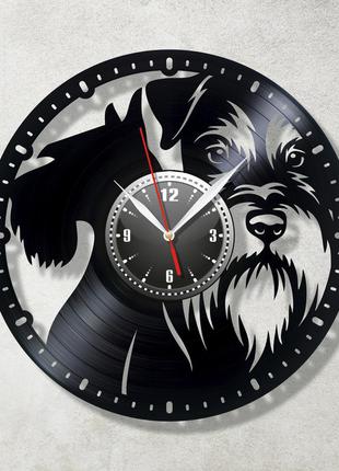 Шнауцер годинник шнауцер настінні годинники шнауцер годинники з собакою годинники шнауцер тихий кварцовий механізм1 фото