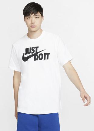 Футболка мужская nike nsw just do it ar5006-100 белый1 фото