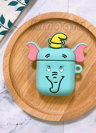 Захисний силіконовий чохол з карабіном для airpods 1/2 та tws "elephant 2"