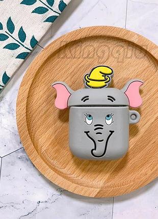 Захисний силіконовий чохол з карабіном для airpods 1/2 та tws "elephant 1"