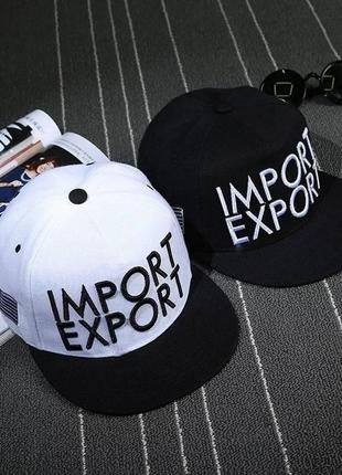 Кепка снепбек import export с прямым козырьком белая, унисекс2 фото