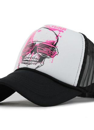 Кепка тракер череп с сеточкой, унисекс wuke one size