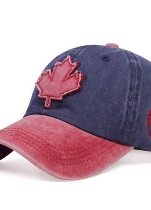 Кепка бейсболка canada (кленовый лист) синяя, унисекс