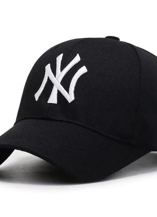 Кепка бейсболка ny (new york yankees) черный логотип, унисекс