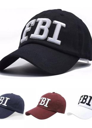 Кепка бейсболка fbi (фбр) з вигнутим козирком бордова, унісекс wuke one size2 фото