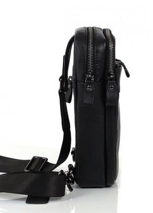 Мужская сумка  рюкзак слинг через грудь на спину натуральная кожа3 фото