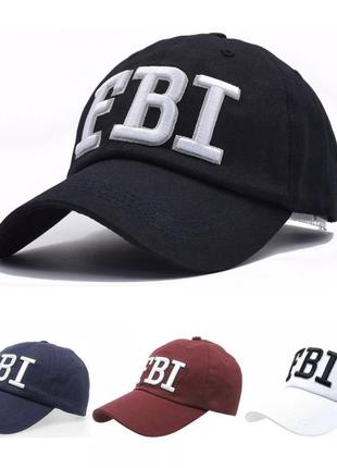 Кепка бейсболка fbi (фбр) з вигнутим козирком бордова 2, унісекс wuke one size2 фото