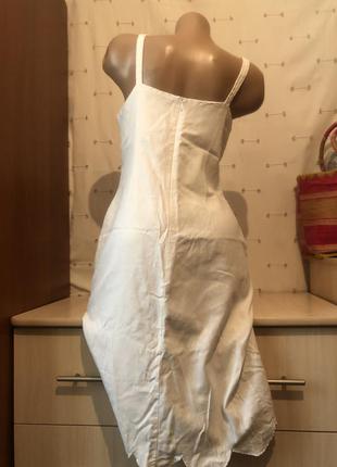 Льняное платье сарафан на бретельках2 фото
