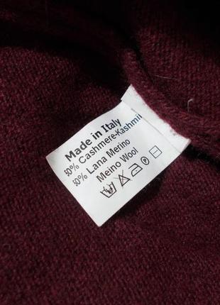 Пуловер бордовый кашемир-меринос 'baldini' италия 52-54р5 фото